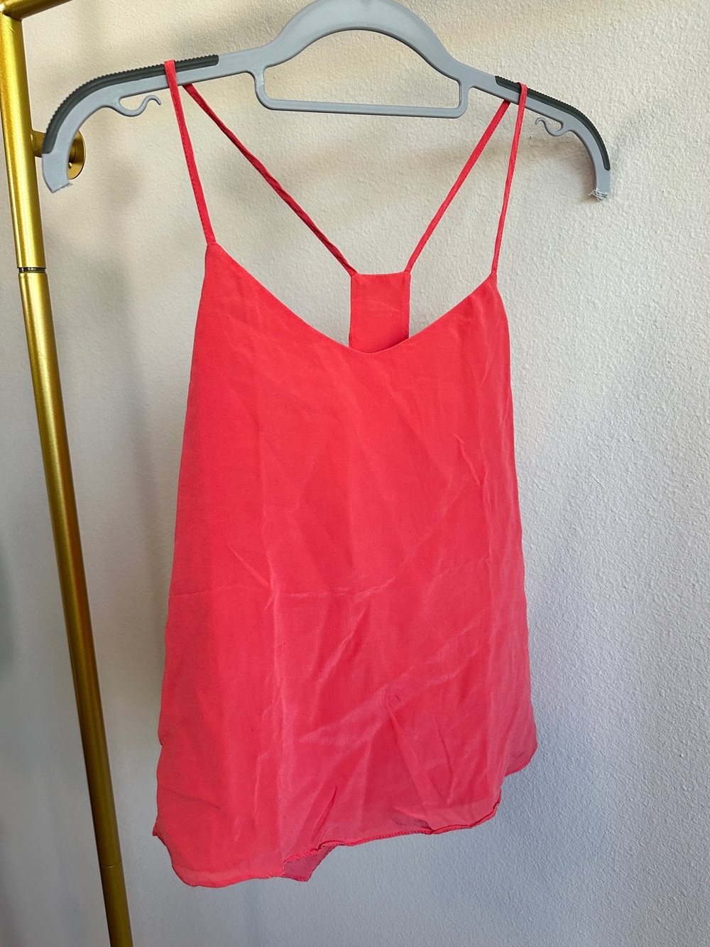 bec + bridge Silk Revolve Coral Pink Double-Strap Cami